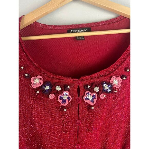 Vintage Y2K Betsey Johnson Button Front Cardigan Sweater - Picture 4 of 8
